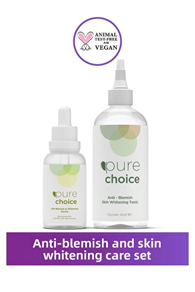 Pure Choice Anti-Blemish and Skin Whitening Care Set (Anti-Blemish Serum + An...