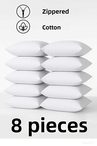 Loova 8 قطع مراتب وسادة - غطاء داخلي - غطاء بطانة - غطاء ميتيلي لون أبيض سحاب...
