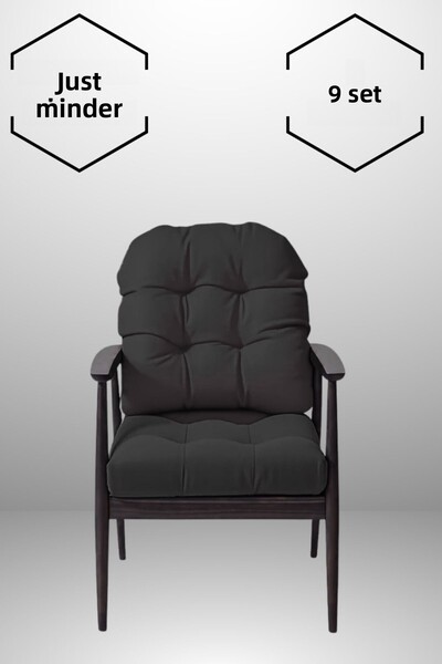 MoMMe Chair Cushion 45X45 cm Seat and Back (6 Sets) Black Color
