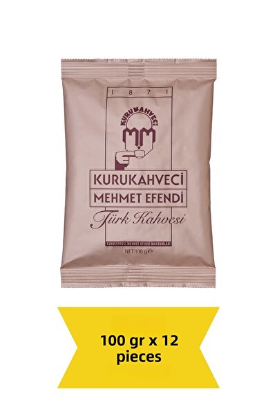 Mehmet Efendi قهوة تركية 100 جرام × 12 قطعة |   إجمالي 1.2 كجم