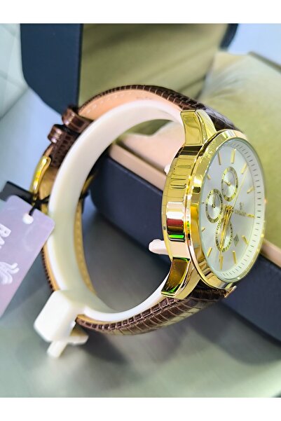 Raymond Crocodile Pattern Leather Cord Men's Wrist Watch