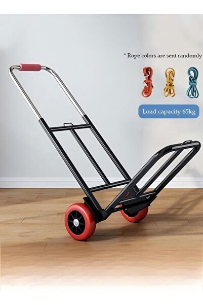 Generic عربة يدوية قابلة للطي، عربة يدوية متحركة بعجلة صامتة مقاومة للتآكل، ع...