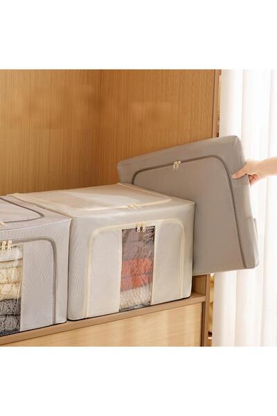 fun zone صندوق تخزين خزانة مكون من قطعتين بإطار معدني