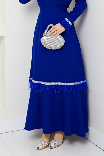 modapark.ist Women's Feather and Stone Detailed Dress