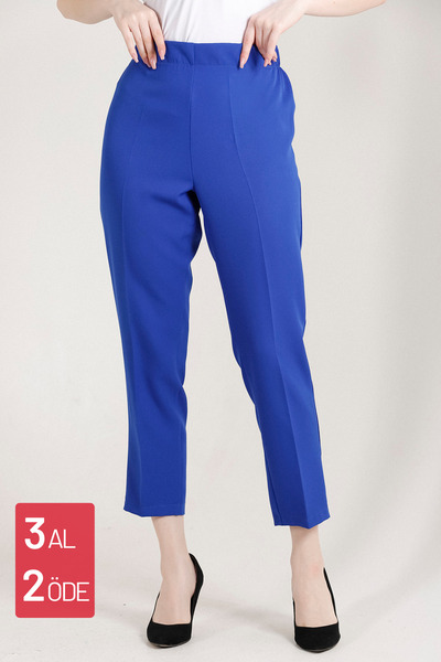 Mogi Butik Large Size Lycra Woven Trousers 3044 - Carrot Leg