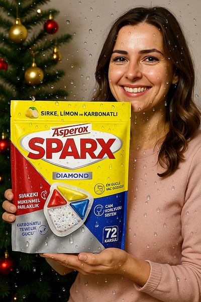 ASPEROX Sparx 72 Vinegar Lemon Carbonate Dishwashing Detergent Tablet