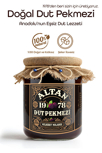 Altan Ev Yapımı Organik Dut Pekmezi 530 gr