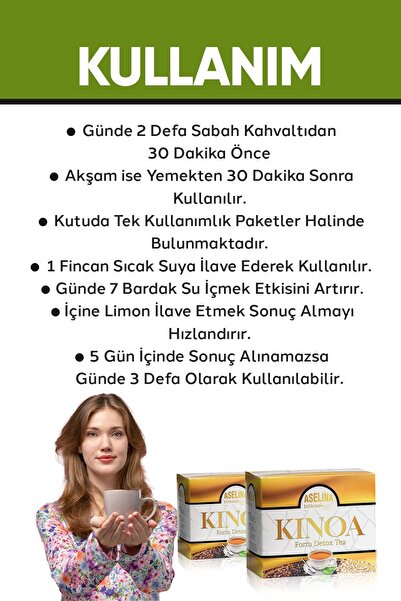 Aseina Kinoalı detoks kilo1 vermeye yardımcı karışık Bitki Çayı 1 Adet