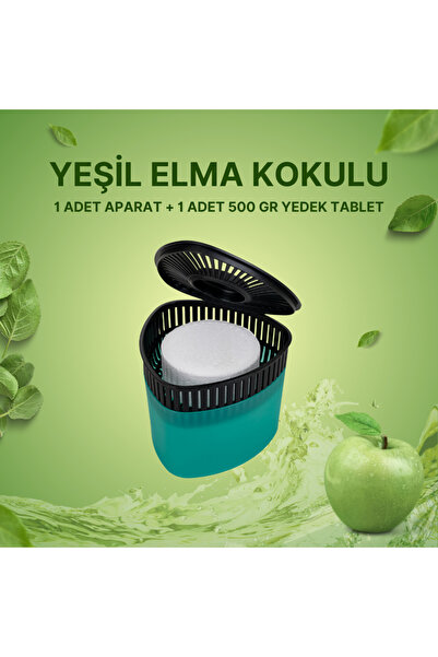 Saban Yeşil, Yeşil Elma Üçgen - Nem Alıcı Aparat + Rutubet Giderici Tablet (5...