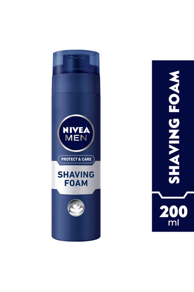 NIVEA Men Shaving Foam Protect & Care - 200ml | Smooth & Gentle Shave Formula