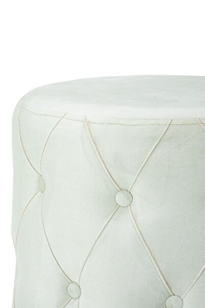 Zem Chester Puf, Kırık Beyaz Gold