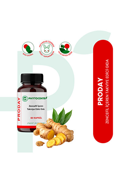 PHYTOCENTER Proday Propolis, Zencefil Ve C Vitamini Içeren Takviye Edici Gıda 60 Kapsül