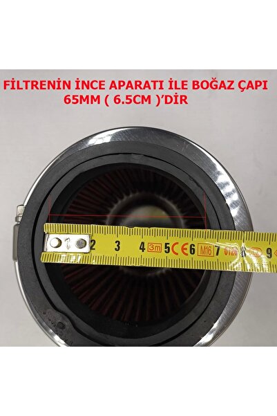 carlone Ayarlanabilir Çaplı Açık Hava Filtresi Dar Kırmızı Renk 60mm-70mm-76mm