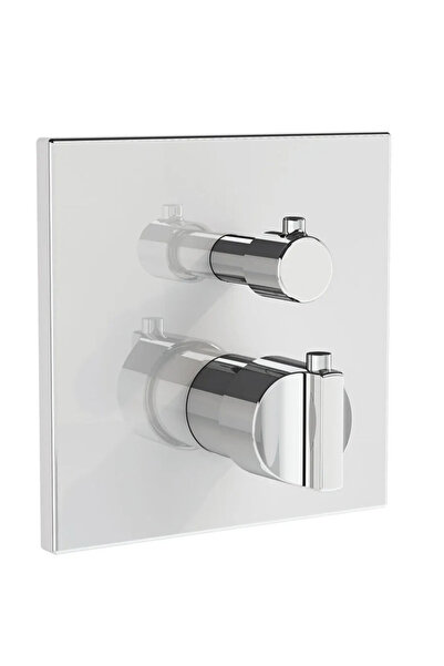 VitrA صنبور حمام، ترموستاتي، مدمج، بدلة (مجموعة V-Box سطحية) كروم، A42874