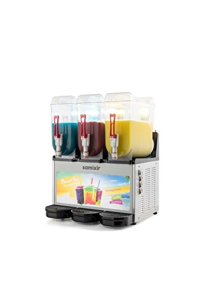 Samixir Triple Allure Üçlü 12+12+12 Lt Slush Buzlaş Karlamaç Makinesi SLUSH-3...