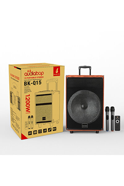 whitetech 15 İnç Bluetooth Speaker – SD/USB Girişli, Çift Mikrofonlu, Güçlü Ses Sistemli Taşınabilir Hoparlör