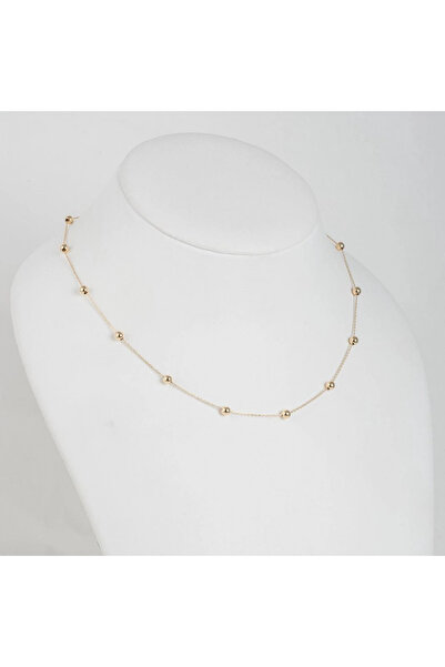 Sandra Ferretti Colier din Aur Galben de 18 K cu Bile, 2.08 g