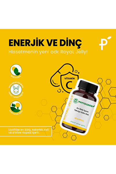 PHYTOCENTER Royal Jelly Arı Sütü Içeren Takviye Edici Gıda 60 Kapsül