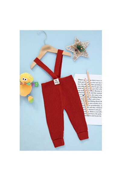 Sparrow Laurel Brick Color High Waist Front Cross Strap Adjustable Ribbed Bab...