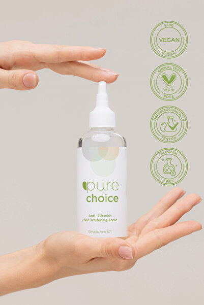 Pure Choice Leke Karşıtı Cilt Beyazlatıcı Tonik 200ml Glycolic Acid %7)