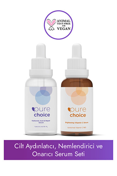 Pure Choice Cilt Aydınlatıcı, Nemlendirici ve Onarıcı Bakım Seti ( C Vitamini...