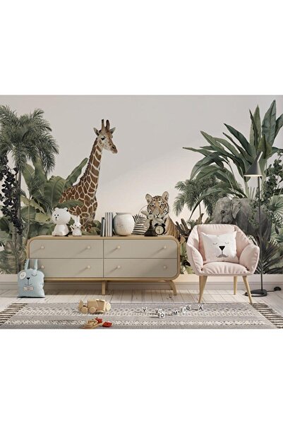 Özen Duvar Kağıtları Tropikal Amazon Ormanlarında Safari Hayvanları Duvar Kağıdı