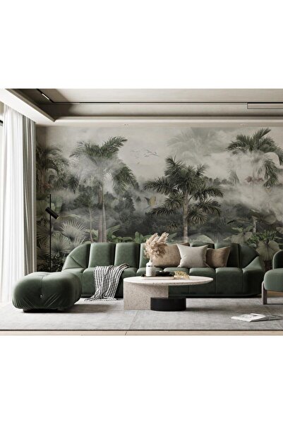 Özen Duvar Kağıtları Sisli Tropikal Orman Özel Tasarım Duvar Kağıdı