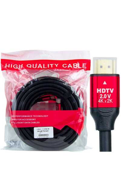 IRONSTAR HDMI Cable Red Head 15Mt Max Quality Audio and Video Transmitter 4Kx2K Supported 2.0V