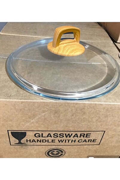 arcaK2 Ahşap görünümlü kulp ve 26 Cm Cam Kapağı