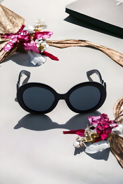 MACERATİ Twisted Unisex Black Oval Uv400 Kids Sunglasses