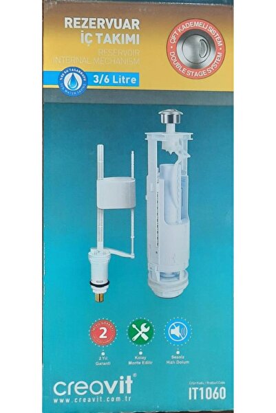 Creavit Klozet İç Takım Çift Kademeli Basmalı Sistem IT1060 3/6 LT