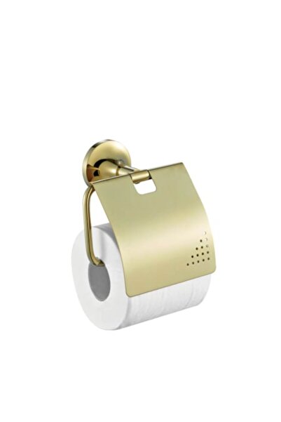 Creavit NO12028G حامل ورق التواليت بغطاء نيو ذهبي