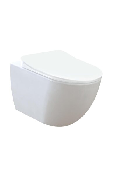 Creavit FE320 Asma Klozet Ve Slim İnci Yavaş Kapanır Klozet Kapağı Beyaz