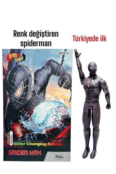 FEN TOYS spiderman sıcak ve soğuk suda renk değiştiren oyuncak 24 cm örümcek ...