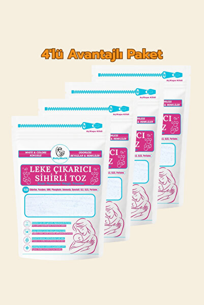 BabyMatik Çamaşır Bebek Leke Çıkarıcı Kokusuz Toz Deterjan, Kalıntı Bırakmaz,...