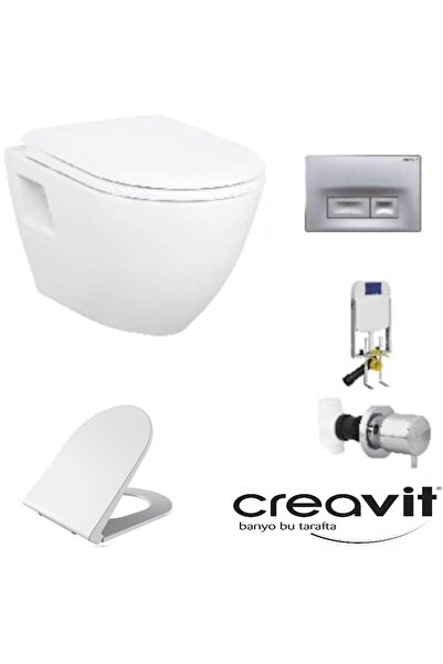 Creavit GR5001-Tp325 Gömme Rezervuar Seti 5 Lİ SET YAVAŞ KAPAK - MAT BUTON