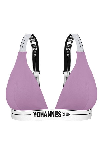Yohannes Club Women'S, Cotton Bra with Rubber Straps, Design for Freedom of Movement, Lilac