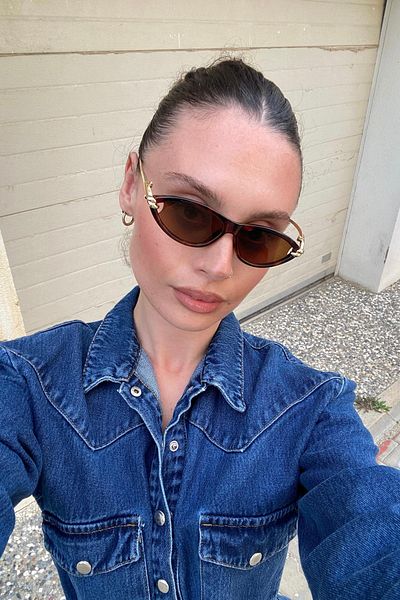 COOLANDBETTER Knopline Metal Handle Cat Eye Women's Sunglasses |   Uv400, Metal Knot Handle Detail