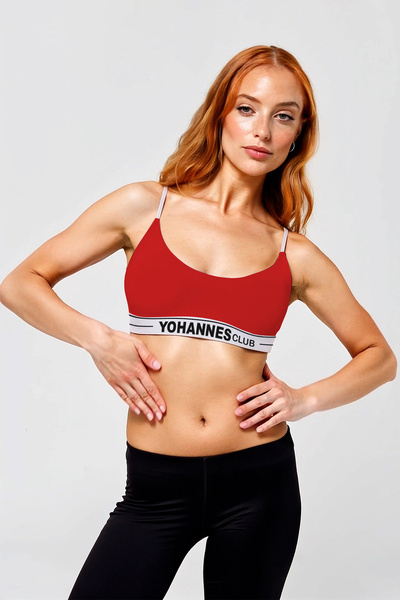Yohannes Club Red Single Bralet Bra - Women