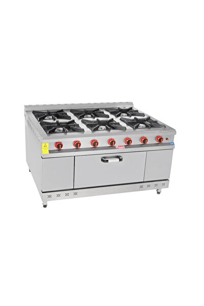 HİMAKSAN Endüstriyel 150x100 Cm 6+1 Doğalgazlı 6 Lı Kuzine Ocak