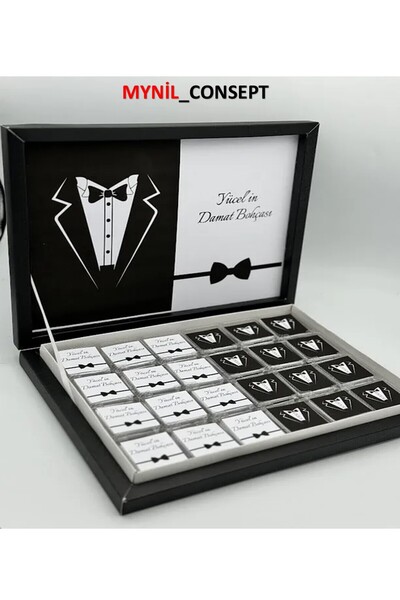 Genel Markalar Damat Bohçası Karton Kutulu 48 Adet Damat Bohça Çikolatası Öze...