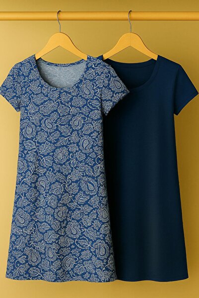 COTENCONCEPT Φόρεμα 2 τεμαχίων ντραπέ Άνετο χτενισμένο βαμβακερό ύφασμα