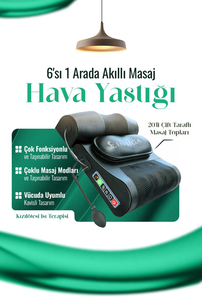 EN SİGA Hava Yastığı Ayarlı - Servikal Çok Fonksiyonlu Tüm Vücut - Boyun Bel ...