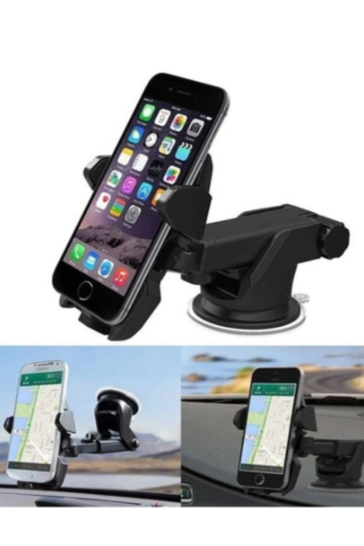 çt çeçem ticaret Numaratörlü Telefon Tutucu 2li Set Torpido Cama Yapışan Vantuzlu Araç Telefon Tutucu Numaratör