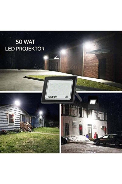 Noas 50W LED PROJEKTÖR 220V 6500K BEYAZ IŞIK 4500LM ( 1 KUTUDA 2 ADET VARDIR )