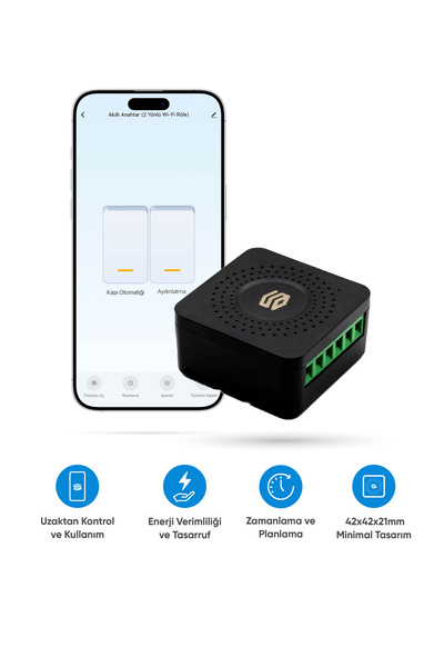 Şımart Akıllı Röle 2 Yönlü Wi-fi Kontrollü