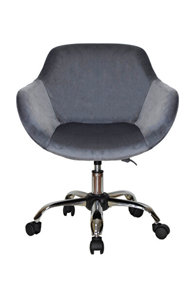 Home Çocuk odası sandalye, çocuk döner sandalye krom ayaklı, yükseklik ayarlı