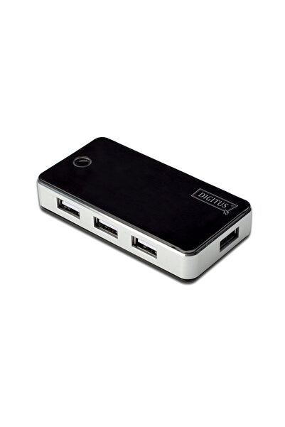 Assmann Hub USB Digitus cu 7 porturi Da-70222, USB 2.0, negru/argintiu