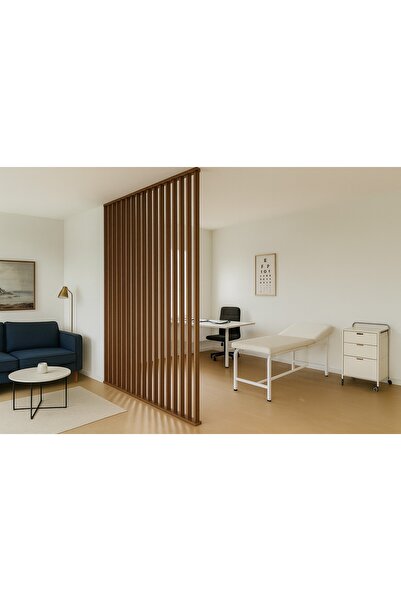 pinoxi 200cm X 280cm Masif Ahşap Çıtalı Paravan Oda Ayırıcı Seperatör Duvar Dekor 200cm X 280cm