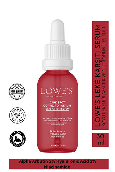 Kozmetik Lowes Leke Karşıtı Aydınlatıcı Serum – %2 Alpha Arbutin + Hyaluronik...